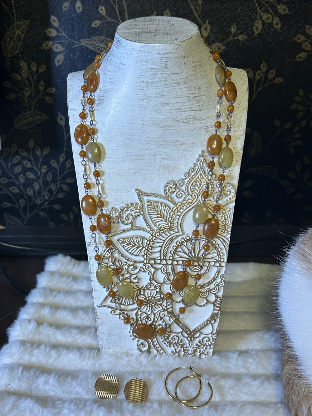 4 pc Stone Beaded Set
